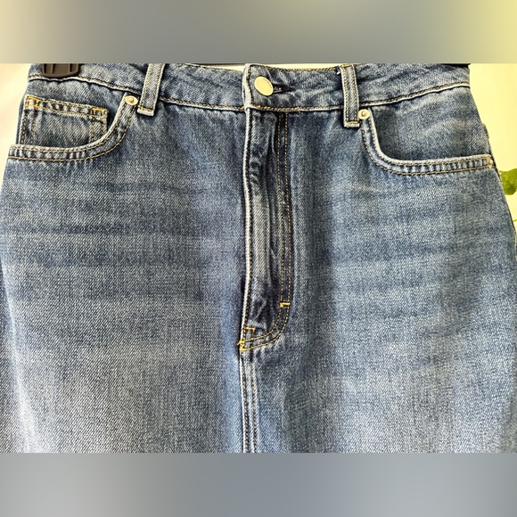 ba&sh Dona Denim Midi Skirt Size M Sold - Picture 7 of 11